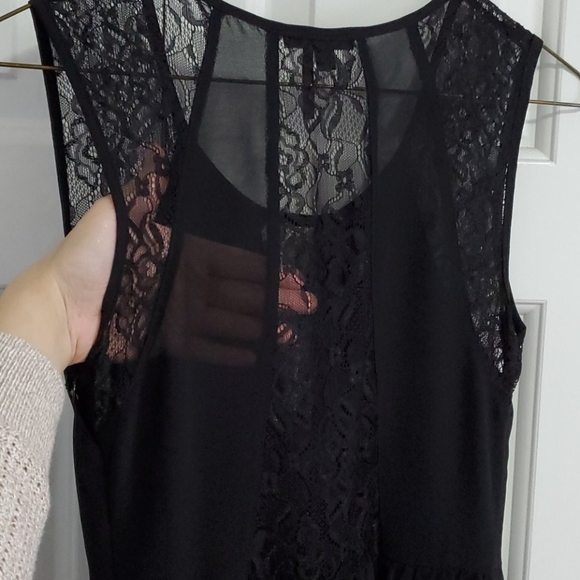 NWOT Women's Beautiful Black Lace high low Dress Small - Picture 5 of 8